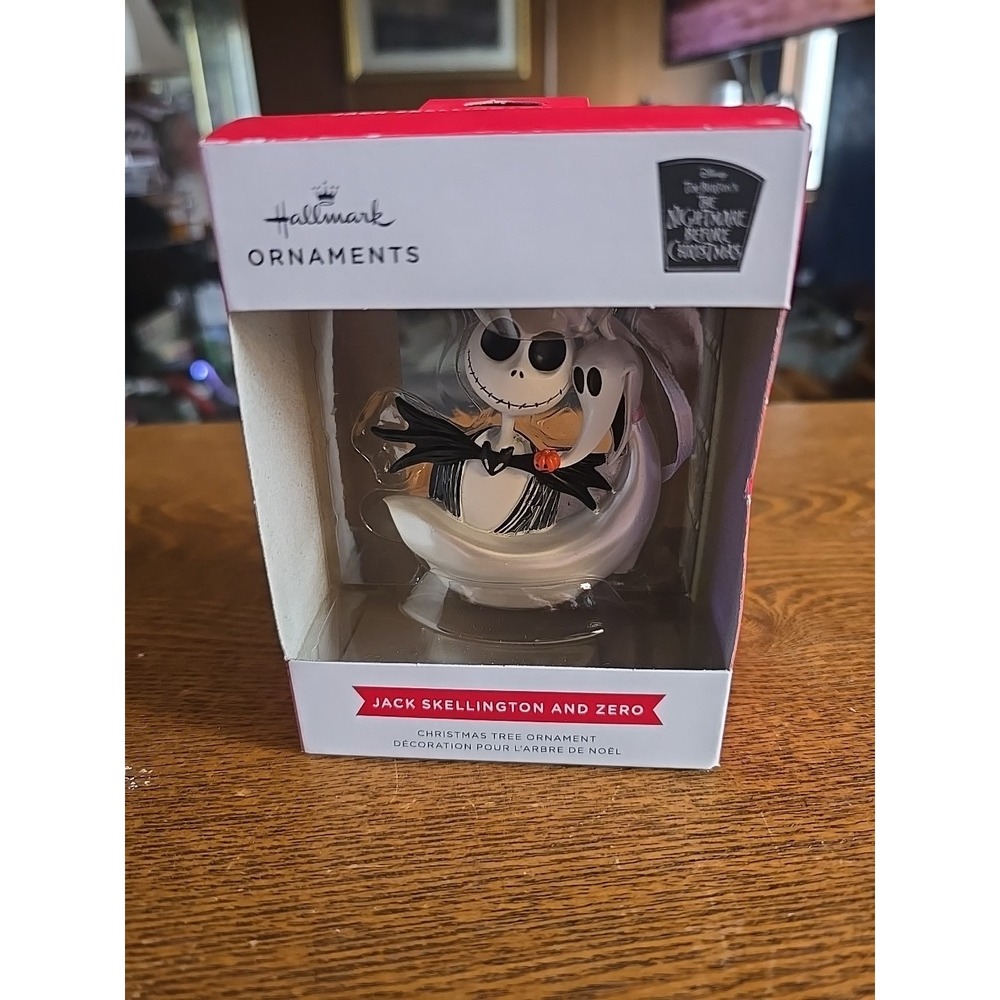NEW Hallmark The Nightmare Before Christmas Jack Skellington and Zero Ornament